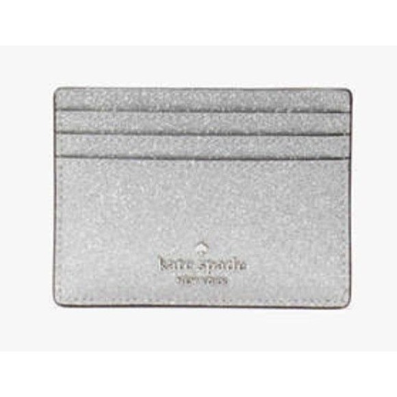 BRAND NEW Kate Spade Glimmer Small Slim Card Holder - Lunar Light - Picture 2 of 4